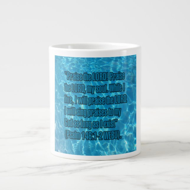 Psalm 146:1-2 WEBU Mug Jumbo Mugg (Framsidan)