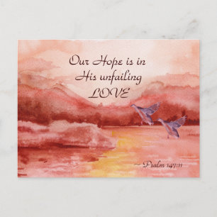 Psalm 147:11 Vårt hopp finns i hans osvikliga Kärl Vykort