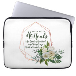 Psalm 147:3 laptop sleeve