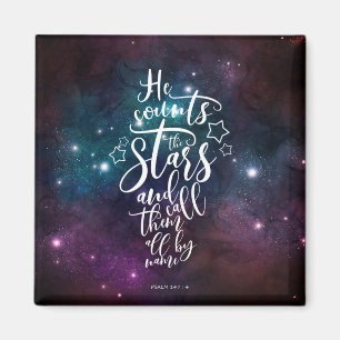 Psalm 147:4 Han räknar stenarna Magnet
