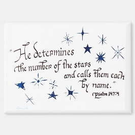 Psalm 147 4 Stars Bible Verse Christian Magnet