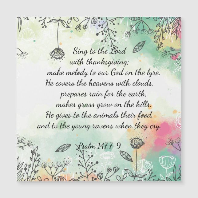 Psalm 147:7-9 (Framsida)