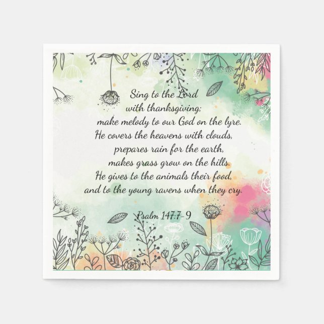 Psalm 147 pappersservett (Framsidan)