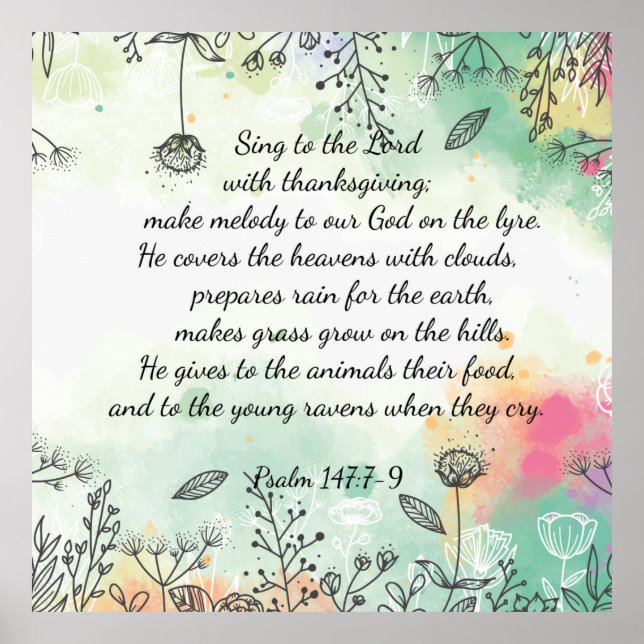 Psalm 147 poster (Framsidan)