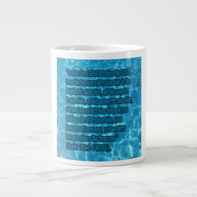 Psalm 148:1-4 WEBU Mug Jumbo Mugg (Framsidan)