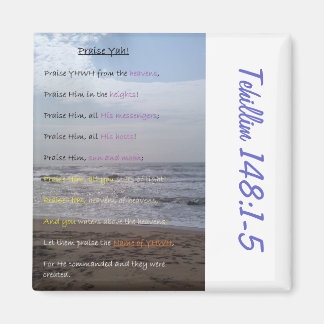 Psalm 148:1-5-skriptutfyllnadstecken magnet