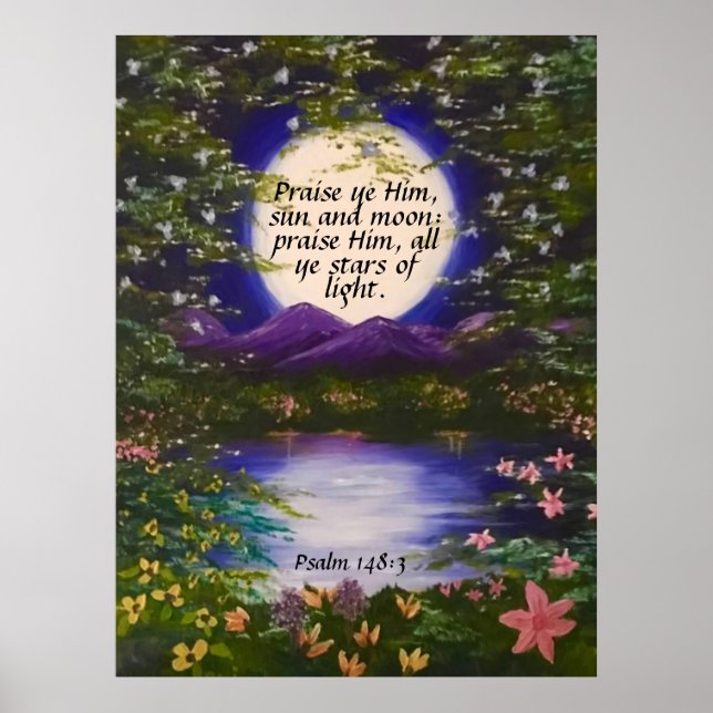 Psalm 148:3 poster (Framsidan)