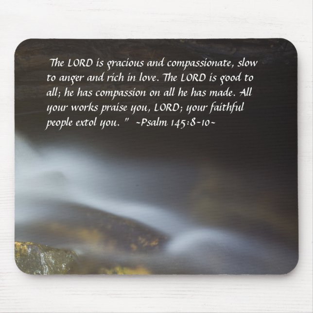 Psalm 148:8-10 Silky Vatten Mousepad Musmatta (Framsidan)