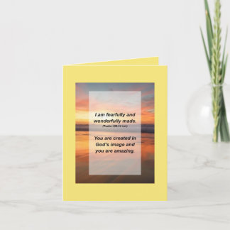 Psalm 149:14 Jag är rädd och underbart gjord Kort