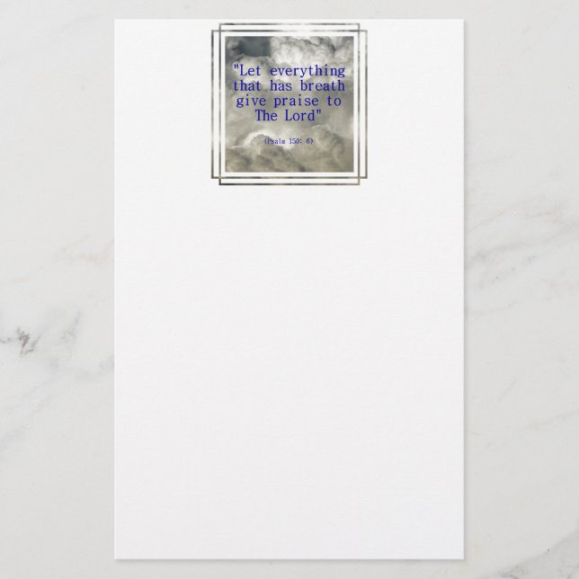 Psalm 150:6 brevpapper (Framsida)