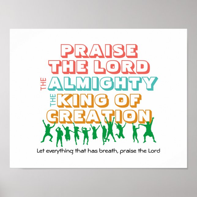 Psalm 150 | PRAISERA LORD-Anpassadet Christian Poster (Framsidan)