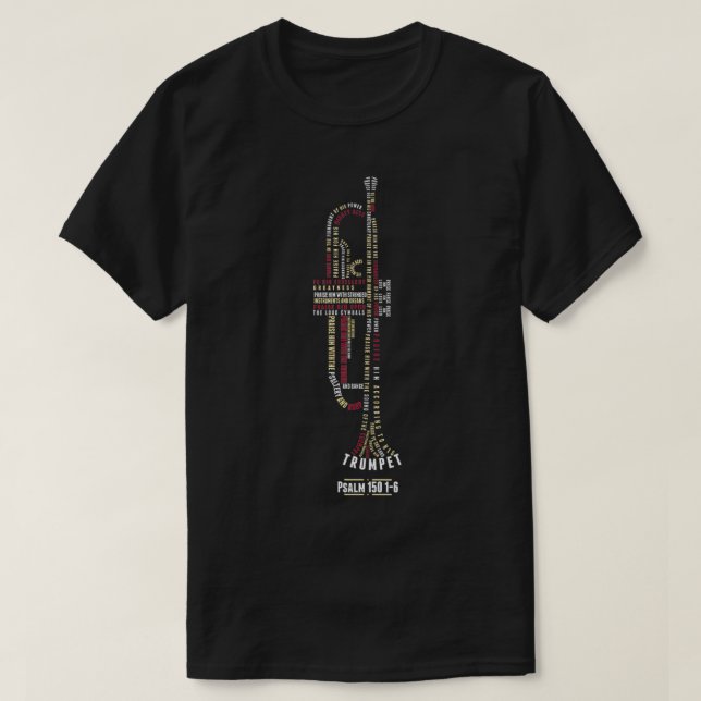 Psalm 150 Trumpet Player.. T Shirt (Design framsida)