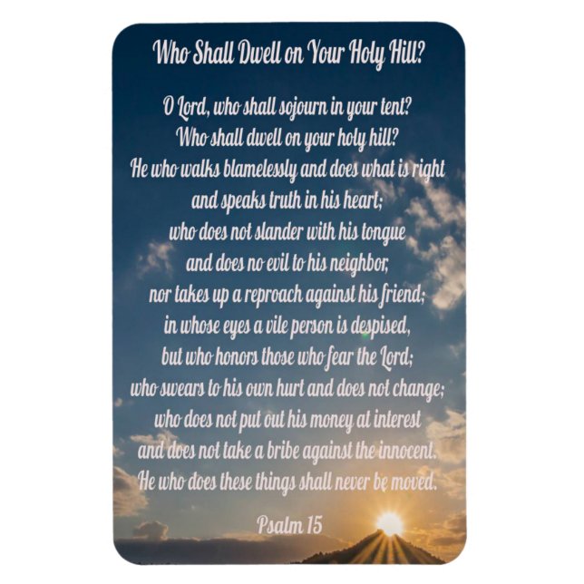 Psalm 15: Kylmagnet Magnet (Vertikal)