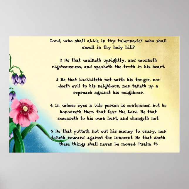 Psalm 15 poster (Framsidan)