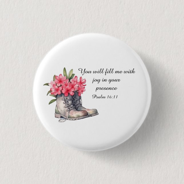 Psalm 16:11 Button Knapp (Framsida)