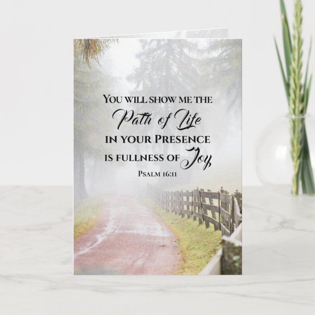 Psalm 16:11 Du kommer att visa mig Väg i Life Kort (Framsida)