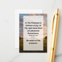 Psalm 16:11 I sin närvaro är glädjens fulla.