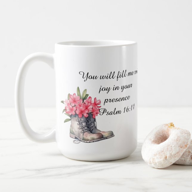 Psalm 16:11 kaffemugg (Med munk)