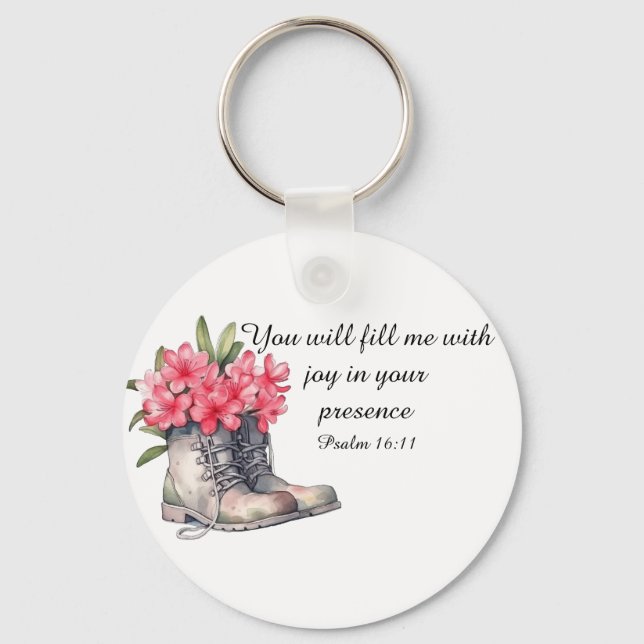 Psalm 16:11 Keychain Nyckelring (Framsida)