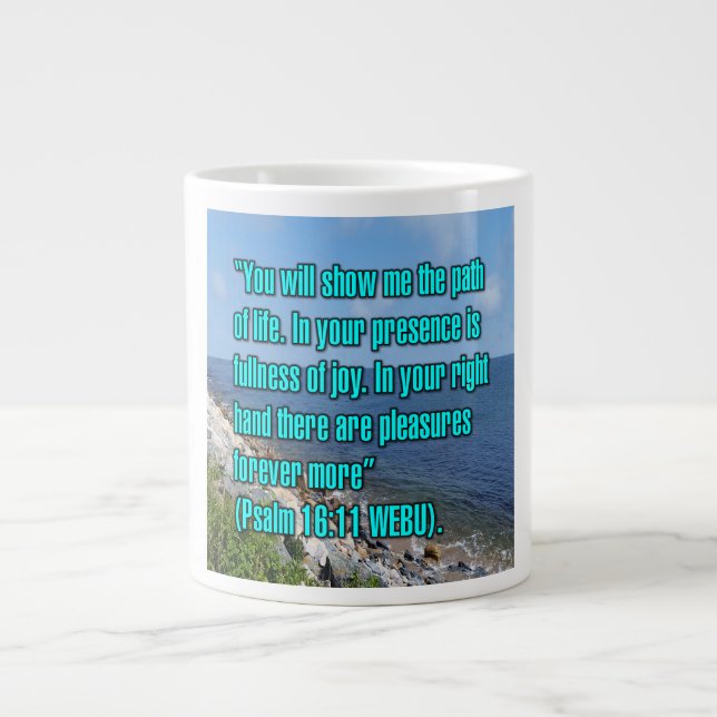 Psalm 16:11 WEBU Mugg Jumbo Mugg (Framsidan)