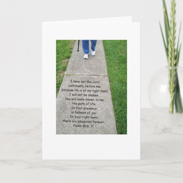 Psalm 16:8,11 kort (Framsida)