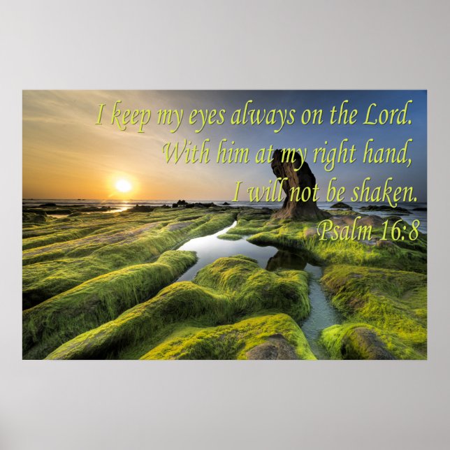 Psalm 16:8 I Behålla Mitt Ögon alltid på Herren Poster (Framsidan)