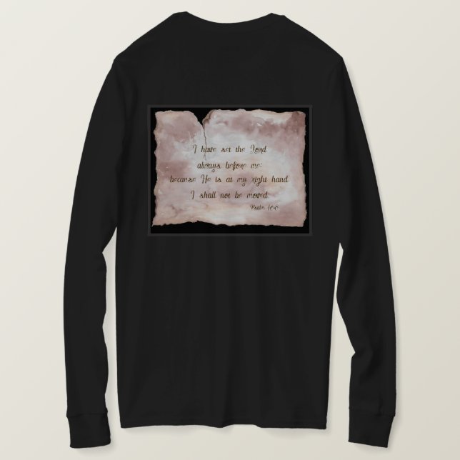 Psalm 16:8 t shirt (Design baksida)