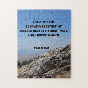 Psalm 16 bibelverse jag kommer inte att skakas pussel
