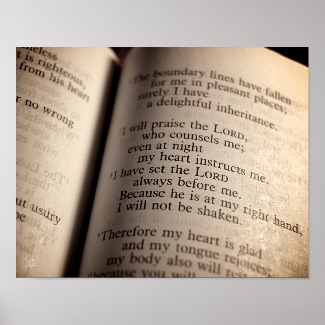 Psalm 16 Skriv ut Poster (Framsidan)