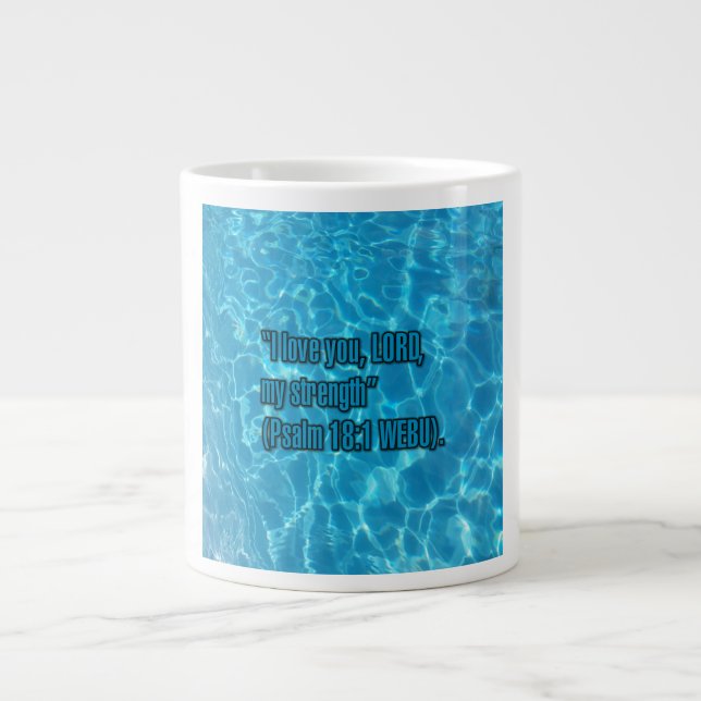 Psalm 18:1 WEBU Mugg Jumbo Mugg (Framsidan)