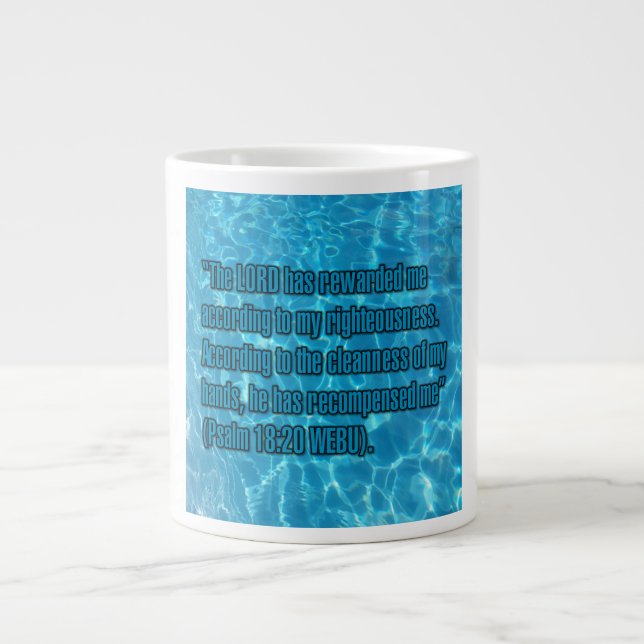 Psalm 18:20 WEBU Mug Jumbo Mugg (Framsidan)