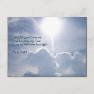 Psalm 18:28 Shining Clouds Vykort