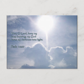 Psalm 18:28 Shining Clouds Vykort