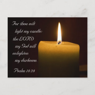 Psalm 18:28 Vykort för ljus