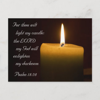 Psalm 18:28 Vykort för ljus