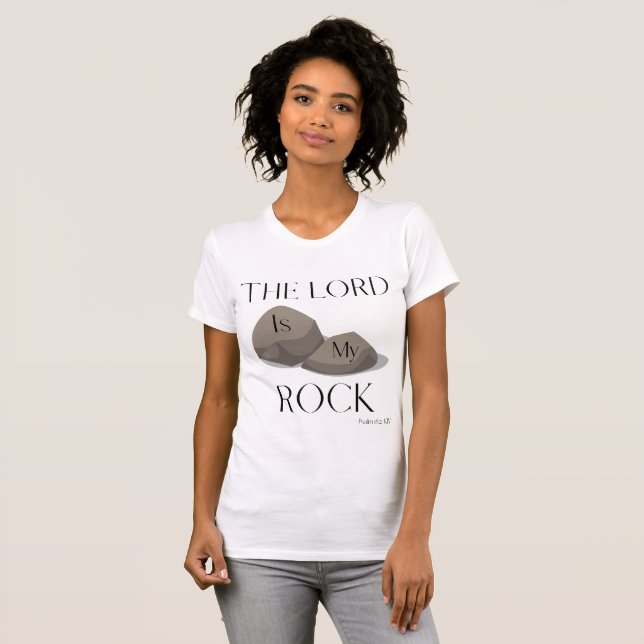 Psalm 18:2 Bibelskriptcitat KJV Kvinnor T Shirt (Hel framsida)