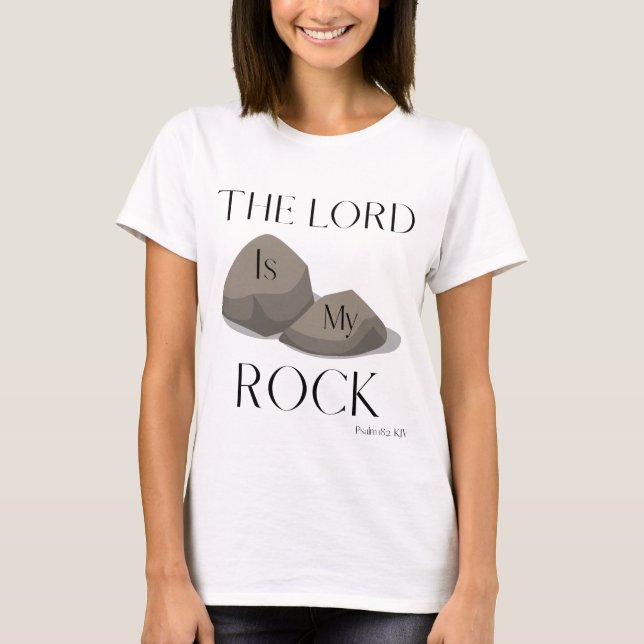 Psalm 18:2 Bibelskriptcitat KJV Womans's T Shirt (Framsida)