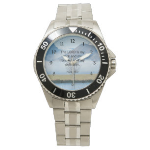 Psalm 18:2 Bible Verse.. Herren är Sten.. Armbandsur