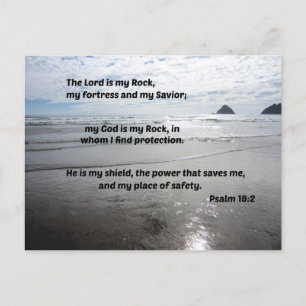 Psalm 18:2 Herren är min Sten, min fästning Helg Vykort