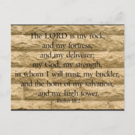 Psalm 18:2 Herren är min sten och min fästning Vykort