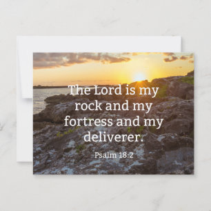 Psalm 18:2, skriptvervänd vykort