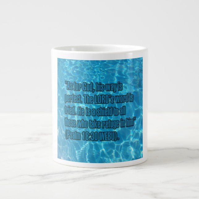 Psalm 18:30 WEBU Mug Jumbo Mugg (Framsidan)