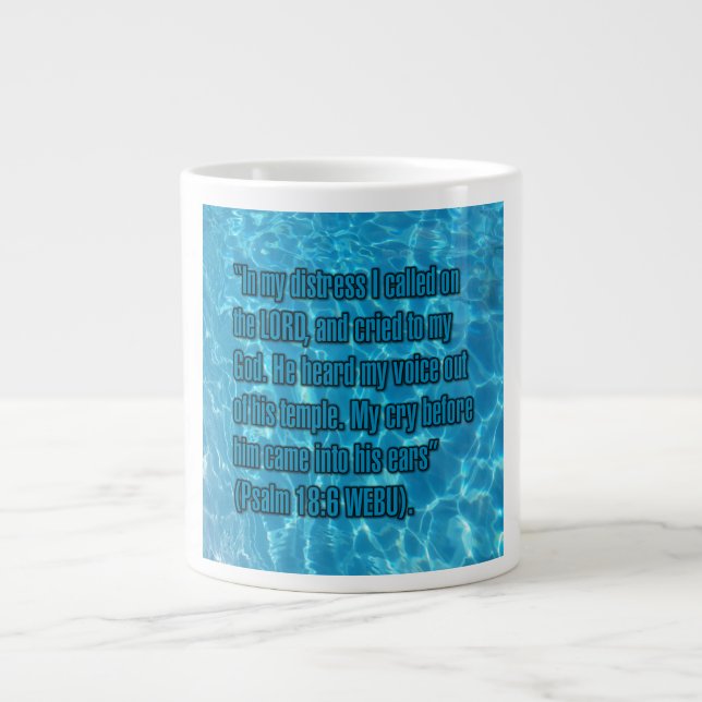Psalm 18:6 WEBU Mug Jumbo Mugg (Framsidan)