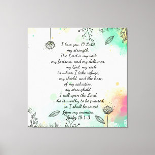 Psalm 18 kanvastryck