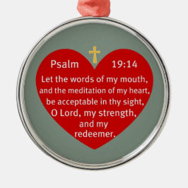 Psalm 19:14 julgransprydnad metall