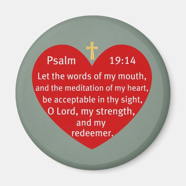 Psalm 19:14 magnet (Framsidan)