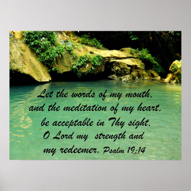 Psalm 19:14 poster (Framsidan)