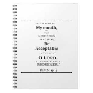 Psalm 19:14 Spiral, fotopatbok Anteckningsbok
