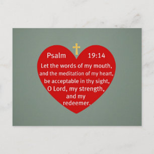 Psalm 19:14 vykort