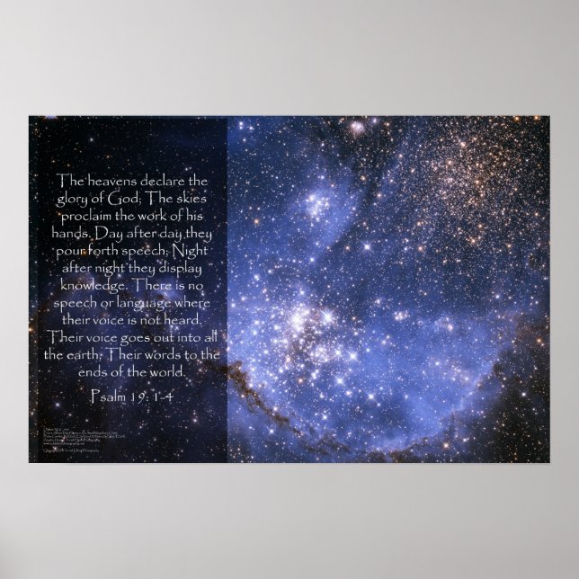 Psalm 19:1-4 poster (Framsidan)